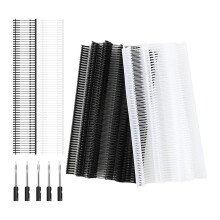 StitchGun Fasteners,2400Pcs Fixer TaggingGun Barbs Attachments with 5 Pcs Extra Fine Needles(Black/White, 0.4 Inch)