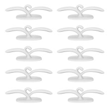 Kitchen Wire Winder Household Wire Organizer Plug Hook Holder Winding Wire Clip Power Cord Arrangement White