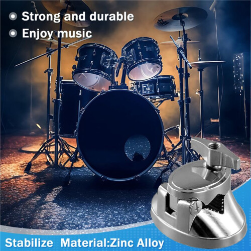 Bass Drum Mount Bracket Chrome Floor Drum Leg Bracket for Percussion Instrument Accessories 2