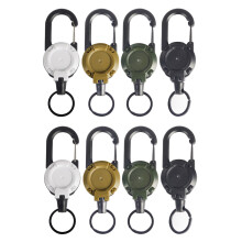 Gesp Outdoor Gereedschap Intrekbare Sleutelhanger Automatische Intrekbare Staaldraad Gesp Kampeerbenodigdheden