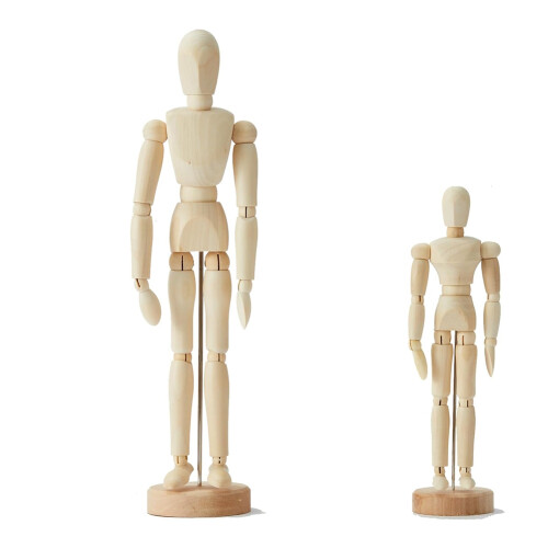 Pacote com 2,8 e 12 Polegadas, Boneco de Boneco de Madeira, Modelo de Boneco ... 2