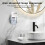 Automatic Soap Dispenser Touchless,4-Level Adjustable Foaming Hand Soap Dispenser, Auto Soap Dispenser Wall Mount,White 4