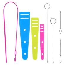 8-Teiliges Flexibles Kordelzug-Einfädler-Werkzeugset, Nähschlaufenwender für Jacken, Mäntel, Hosen, Hoodies und Pullover