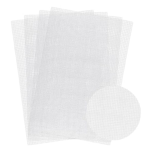Plastic Mesh Canvas Sheets for Embroidery,Eyelet Net,Plastic Needle Point Canvas  DIY,Knitting Crochet Projects,A