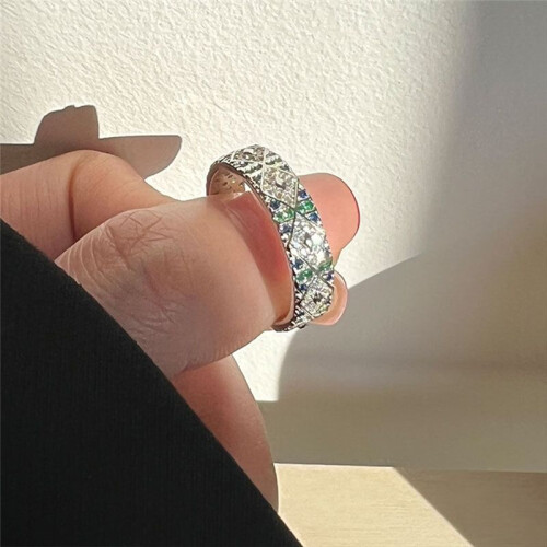Open finger ring width French vintage ring Female ring