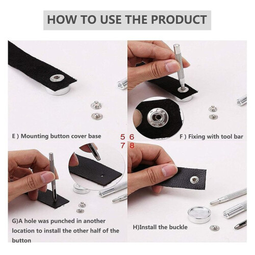 Leather Working Kit Leather, Leather Working Tools,Prong Punch Sets, Storage Box for Stitching Punching Cutting 2