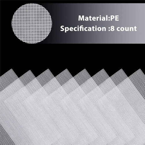 Plastic Mesh Canvas Sheets for Embroidery,Eyelet Net,Plastic Needle Point Canvas  DIY,Knitting Crochet Projects,A 2