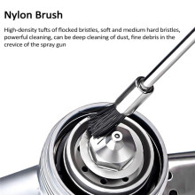 21Pcs Multi-Purpose Paint Sprayer Cleaning Kit Nylon Brushes  Brushes & Needles Metal Tube Cleaning Brush