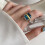 Open Finger Ring Width French Retro Ring Female Ring Elegant Open Index Finger Ring 4