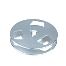 1/4 2,5 Zoll Aufwickelspule, Offene Spule Audios Metall-Aufwickelspule, 3 Löcher Windwiderstandsloch 2,5 Zoll Leere Bandspule Silber