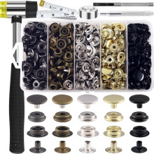 Botões de Pressão de Aço Inoxidável, Ferramenta de Fecho Pressão para Serviços Pesados, Kit de Fecho Pressão Lona, Kit de Fecho Pressão de 5/8