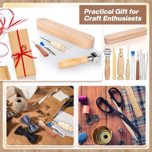 ClapperSewing Tool Set Tailor ClapperSeam Roller StilettoSeam Rippers for Flattening Fabrics and Point Pressing 1