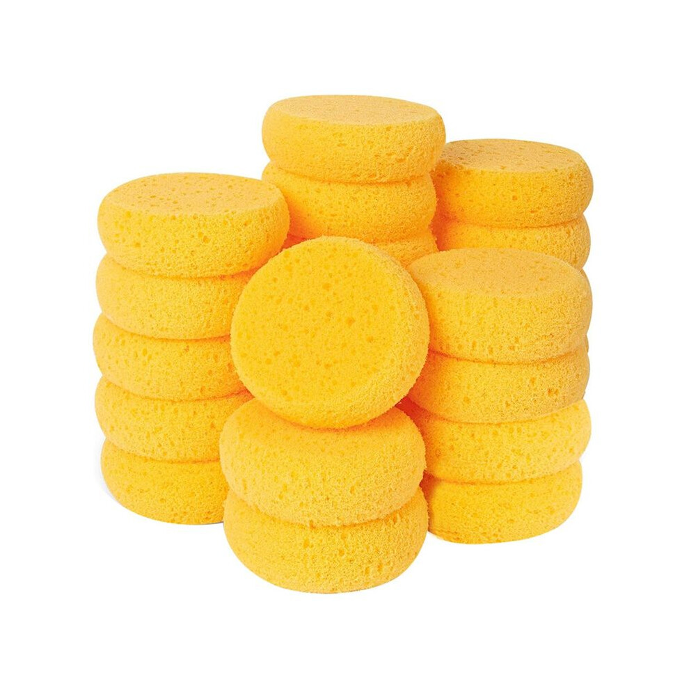 24Pcs Round Pottery Sponges, Round Artist Sponge, Pottery Sponges For Clay Leather Care Horse Tack Maintenance 6032665437567