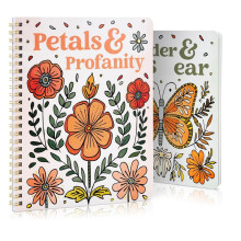 Magnifique Ensemble de 2 Livres de Coloriage pour Adultes pour la Détente - Livre de Coloriage Amusant avec des Motifs Floraux pour Beaucoup de Rires