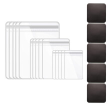 PVC Jewelry Bags - Clear Plastic Earring Pouch 30pcs Necklace Organizer with 12pcs Anti Tarnish Strips for Jewelries
