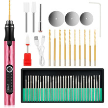 Elektrischer Gravierstift mit USB-C-Ladefunktion, 3 Geschwindigkeitsstufen, Überlastungsschutz, für Holz, Metall, Glas, für Anfänger