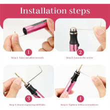 Elektrische Graveerpen met USB-C-Oplaadfunctie, 3 Snelheidsinstellingen, Overbelastingsbeveiliging, voor Hout, Metaal, Glas, voor Beginners