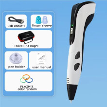 3D Printing Pen for Kids with Travel Case and Filament Drawing & Educational Art Tool for Children'S Projects White