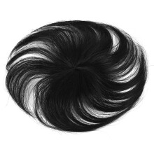 Peluca de Cabello Humano con Flequillo Aumenta la Cantidad de Cabello en la Parte Superior de la Cabeza para Cubrir El Cabello Postizo A