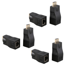 6X 4K 3D 1.4 30M Extensor A RJ45 Sobre el Adaptador de Ethernet de la Red del Gato 5e / 6