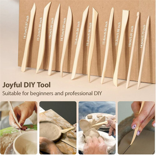 57PCS Pottery Sculpting Tools Set for Ceramic Clay Carving, Art Crafts, School Projects 2