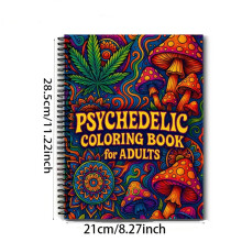 Trippy-Malbuch für Erwachsene: Psychedelische Malvorlagen mit Pilzen, Magischen Welten und Optischen Täuschungen für Erwachsene
