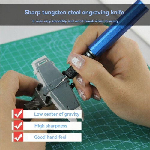 Model Scriber Tool with 0.1mm Blade-Panel  Engraving Chisel for Engraving Plastic Resin Detailing 2