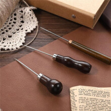 Set di 9 Punteruoli da Cucito A Forma di Zucca con Manico In Legno, Strumento per Punzonatura DIY, Kit di Aghi per Cucire La Pelle