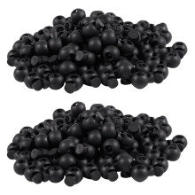 200 Piece Cord Stopper DIY Black Plastic Connector Cord Lock Stopper Cover