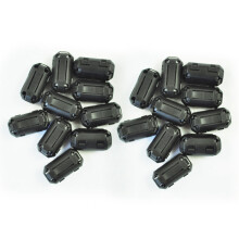 20 PeçAs MóVeis de 7 Mm de Diâmetro Interno Preto Anel NúCleo de Ferrite Clipe de Cabo