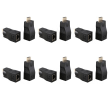6X 4K 3D 1.4 30M Extender to RJ45 over Cat 5E/6 Network LAN Ethernet Adapter