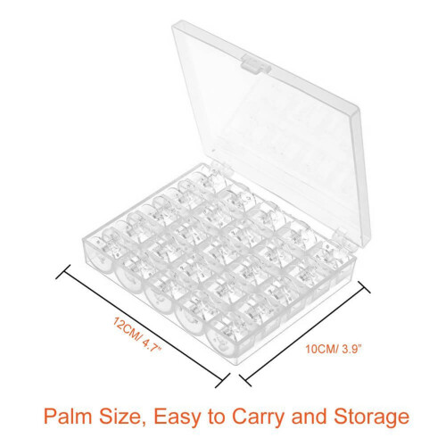 100 Pcs Sewing Machine Bobbins with Case for  Singer Janome 2