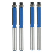 4Pcs 2.6 Inch Long 2 Edges Flush Trim Router Bit 1/4 Inch x 1/4 Inch for Carpenter