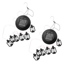 2X Changing Solar Powered Lanterns Wind Chime Wind Mobile LED Light, Gzero Spiral Spinner Windchime Outdoor Chime