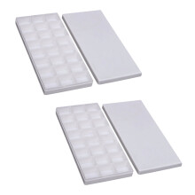 2X Minghua White 24 Alternatives Paint Tray Artist Oil Watercolor Plastic Palette Supply