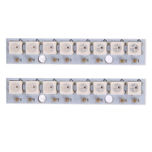 2X 8xWS2812B 5050 RGB Driving LED Lights Board Strip Built-in Full-Color for NAZE32 CC3D