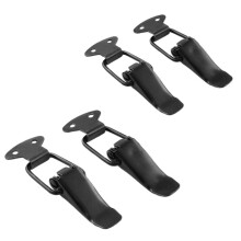 4Pcs Universal Black Car Bumpers Trunk Hatch Lids Release Fasteners Kit Hood Pin Lock Clasp Clip Kit