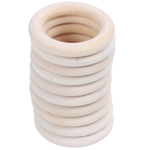 20X Holzringe Natur, Durchmesser 50mm 1
