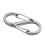 10 Pcs  S Shape Key Chain Carabiner Fuse Clips (Silver) 6
