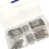 350Pc SPLIT PINS Cotter Fixings Set Assorted Sizes Zinc Plated Steel Hard Case 4