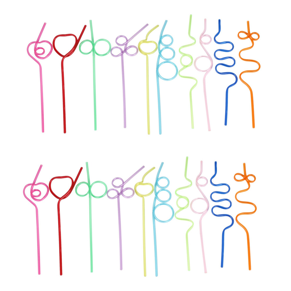 Istovo 100X Crazy Loop Straws, Crazy Silly Colorful Reusable Drinking Straws Mega Pack Bpa And Pfoa Free