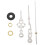 2X Mouvement des Machines Quartz Heures Secondes Compte À Rebours Noir 9