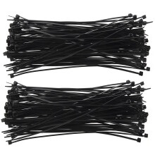 200Pzs 150mm X 1.8mm Envoltura de Lazo Cable Electrico Fijacion de Nylon Negro