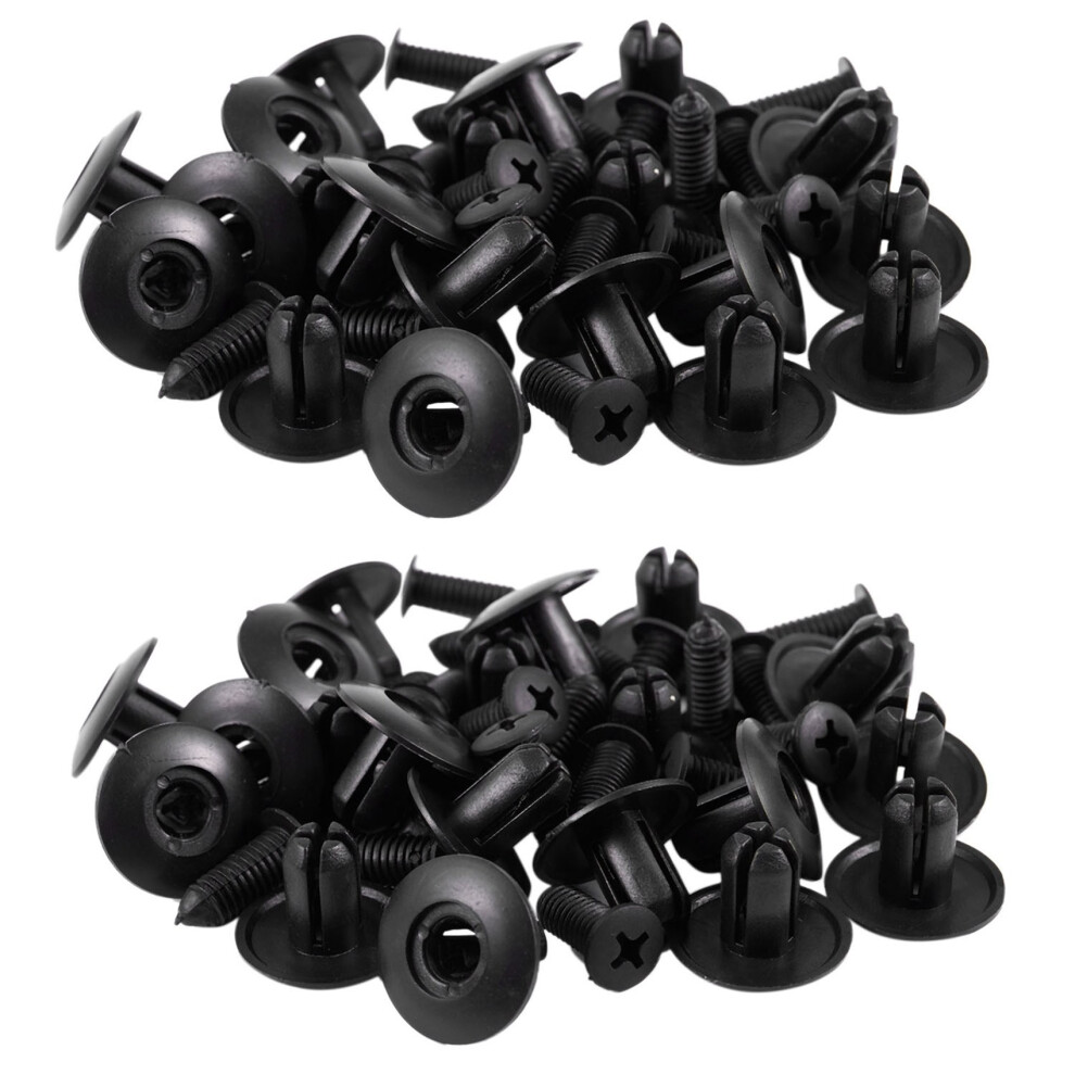 40Pcs 81126-37010 Liner Push Clips Retainer Black 6032750853883