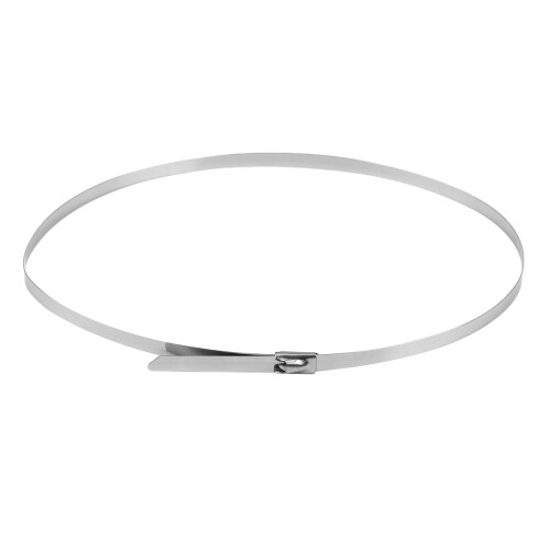 200Pcs 17.7 inch Stainless Steel Locking Cable Ties for Exhaust Pipe Header Wrap Tape Silver 2