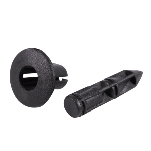 200Pcs Car Molding Door  5mm Hole Plastic Rivets Fixing Black. 1