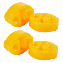 Rubber 2 Holes Race Car Muffler Exhaust Hanger Bushing 4 Pcs