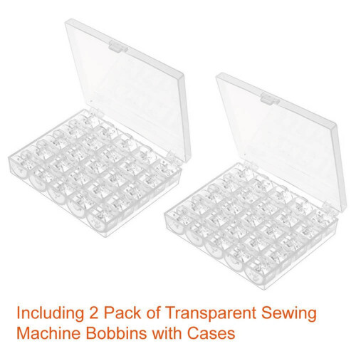 100 Pcs Sewing Machine Bobbins with Case for  Singer Janome 1