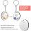 300PCS Sublimation Blanks Keychains Bulk, Keychains Ornament Set for Crafts, Jewelry Making 7