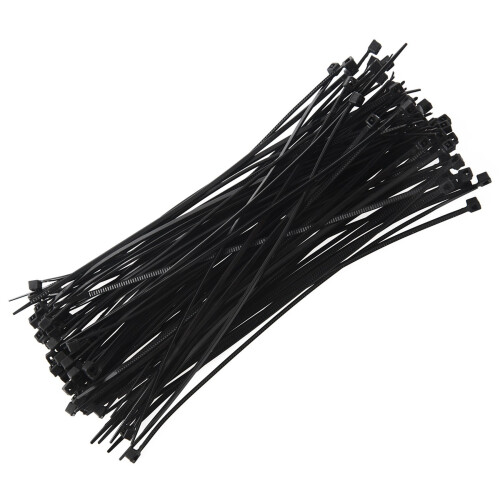200 Pcs 150 X 1.8mm Electrical Cable Tie Wrap Nylon Fastening Black 2